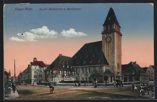 AK Essen-West, An der Mülheimer- u. Berlinerstrasse