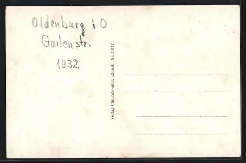 AK Oldenburg i. O., Gartenstrasse mit Lambertikirche