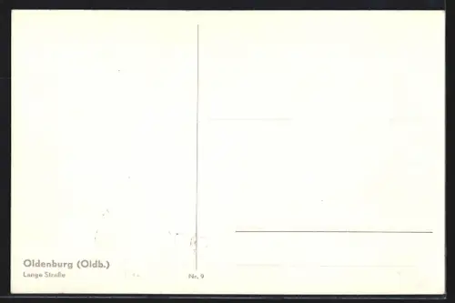 AK Oldenburg /Oldb., Lange Strasse mit Kirche, VW-Käfer
