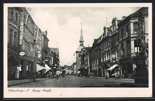 AK Oldenburg i. O., Lange Strasse mit Geschäften