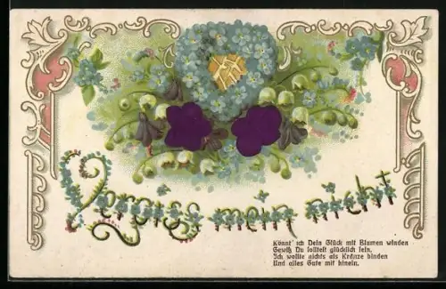 AK Vergiss mein nicht, Blumenbild