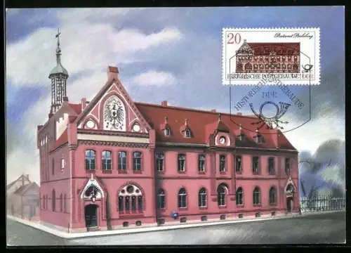 Maximum-AK Perleberg, Historische Postgebäude, Postamt Perleberg erbaut 1895 bis 1897