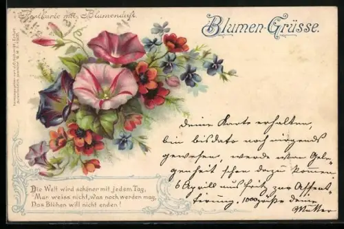 Duft-AK Bunte Blumen in voller Blüte