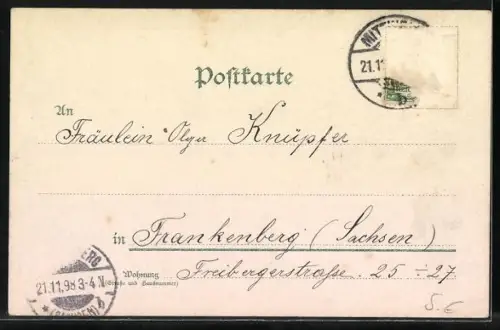 Duft-AK Postkarte mit Blumenduft, Nelken und Kornblumen