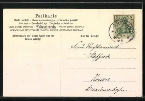 Duft-AK Blühender Flieder in einem Korb