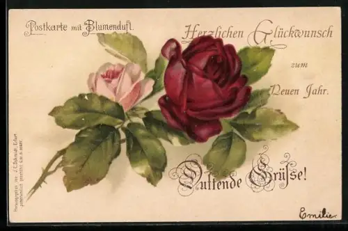 Duft-AK Rosenzweig mit Blumenduft