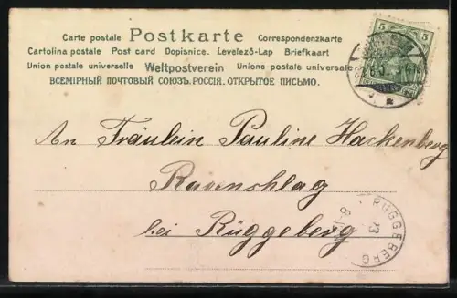 Duft-AK Korb voller Maiglöckchen & Vergissmeinnicht