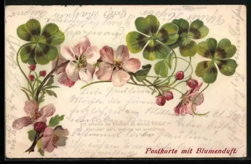 Duft-AK Blumen und Kleeblätter