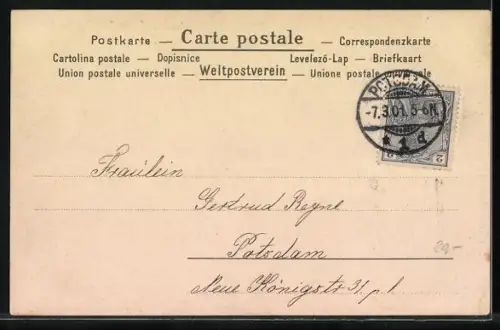 Duft-AK Blühender Flieder mit Schleife