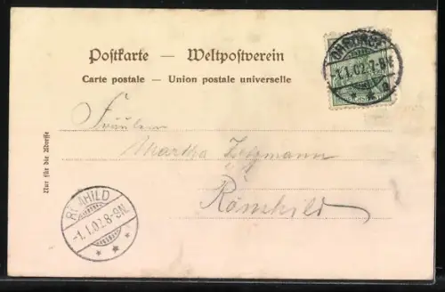 Duft-AK Maiglöckchen mit Kind