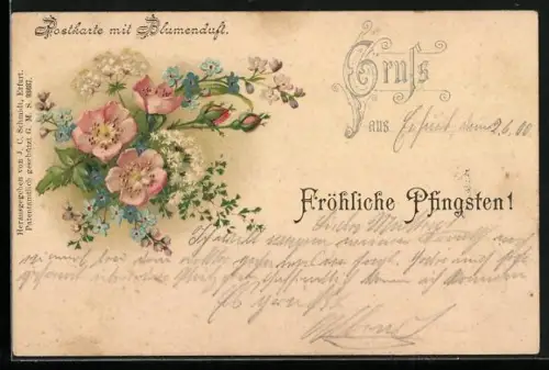 Duft-AK Pfingstblumenstrauss mit Duft