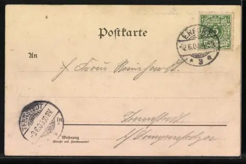 Duft-AK Pfingstblumenstrauss mit Duft