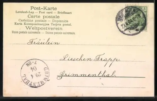 Duft-AK Rosenblüten mit Korb