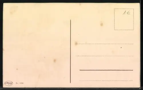 Duft-AK Knabe mit Hund und Blumenkörben