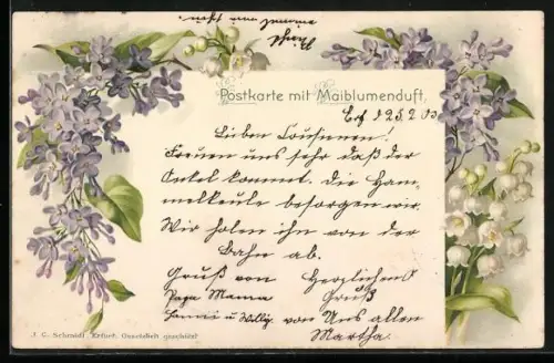 Duft-AK Maiblumen mit Duft