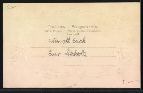 AK Fröhliche Pfingsten in einem Rahmen mit Blumen