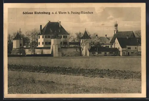 AK München-Obermenzing, Schloss Blutenburg a.d. Würm