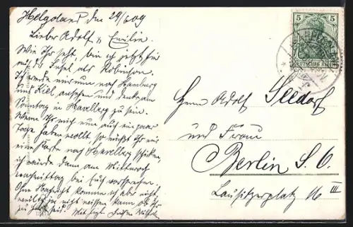 AK Helgoland, Totalansicht der Insel