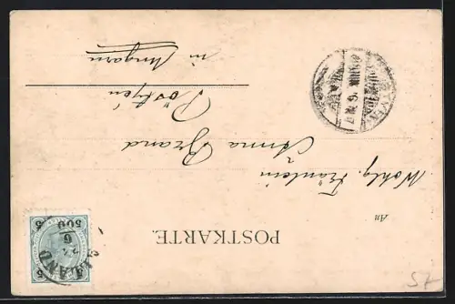 AK Oberammergau, Blick auf Kirche, Schutzengel mit gefallteten Händen