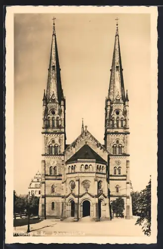 AK Freiburg i. B., Gesamtansicht Johanniskirche