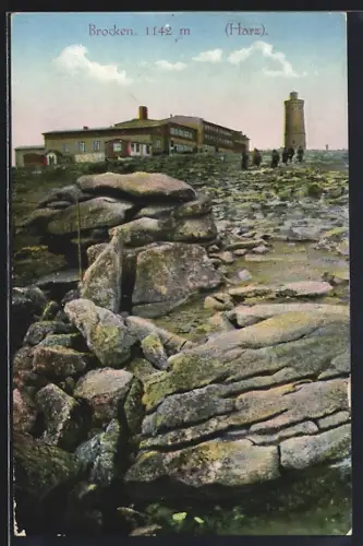 AK Brocken /Harz, Brockenhotel und Turm