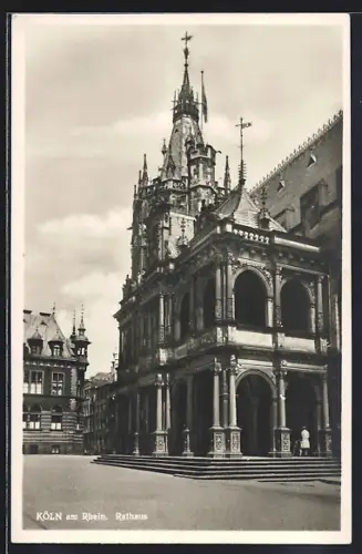 AK Köln a. Rhein, Partie am Rathaus
