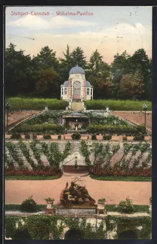 AK Stuttgart-Cannstatt, Blick auf den Wilhelma-Pavillon