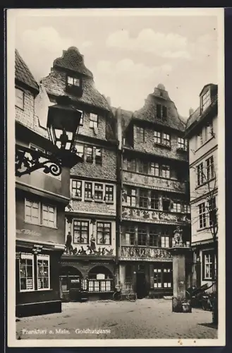 AK Alt-Frankfurt, Haus zum Fünffinger-Eck in der Goldhutgasse