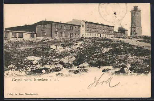 AK Brocken, Brockenhotel und Aussichtsturm