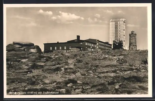AK Brocken /Harz, Ortsansicht mit Teufelskanzlei