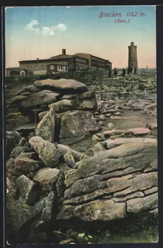 AK Brocken /Harz, Brockenhotel und Turm