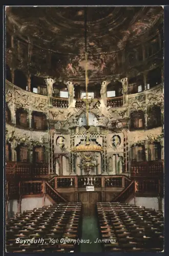 AK Bayreuth, Kgl. Opernhaus, Innenansicht