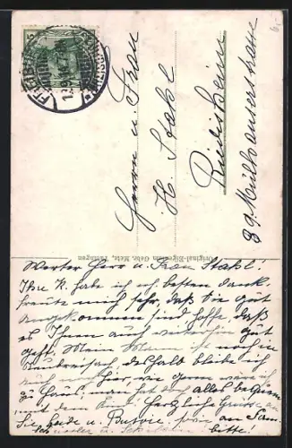 AK Freiburg, Martinstor mit Strassenbahn