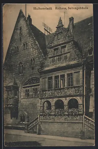 AK Halberstadt, Rathaus, Seitengebäude
