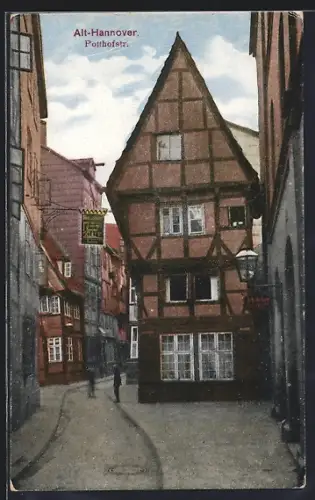 AK Alt-Hannover, Häuser in Potthofstrasse