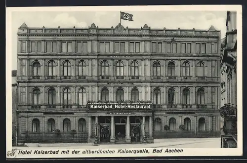 AK Bad Aachen, Hotel Kaiserbad mit 