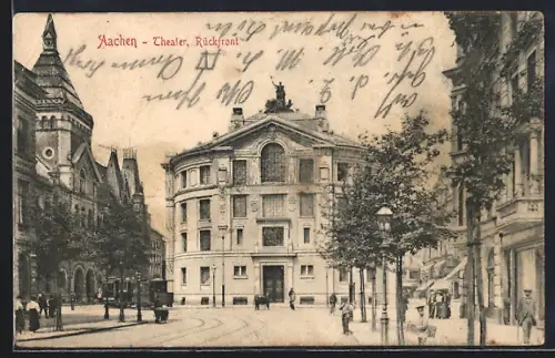 AK Aachen, Theater - Rückseite