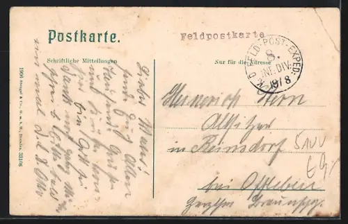 AK Aachen, Theater - Rückseite
