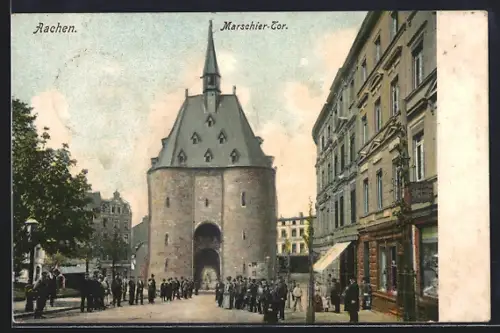 AK Aachen, Marschier-Tor, Panorama