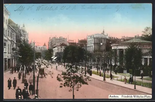 AK Aachen, Friedrich Wilhelm-Platz, von oben gesehen