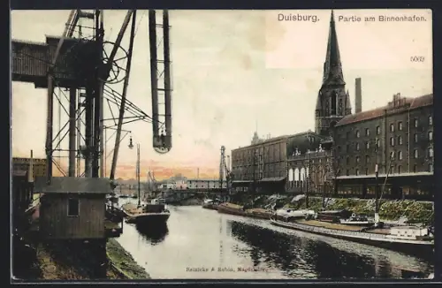 AK Duisburg, Partie am Binnenhafen