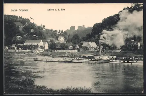 AK Rathen, MS Sachsen auf der Elbe