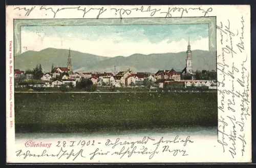 AK Offenburg, Totalansicht der Ortschaft