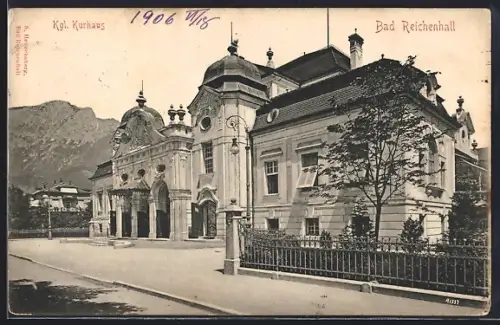 AK Bad Reichenhall, Kgl. Kurhaus und Strassenpartie