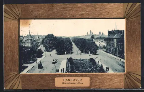 AK Hannover, Blick in die Herrenhauser Allee