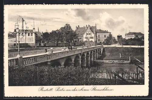 AK Rastatt, Partie an der oberen Stauschleuse