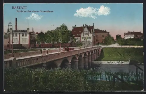 AK Rastatt, Partie an der oberen Stauschleuse