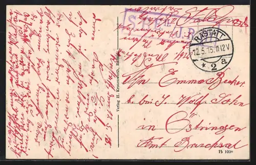 AK Rastatt, Partie an der oberen Stauschleuse