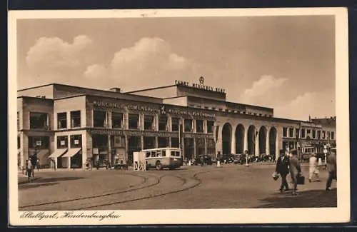 AK Stuttgart, Ansicht vom Hindenburgbau