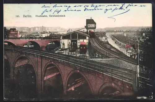 AK Berlin-Kreuzberg, Hochbahn, Gleisdreieck